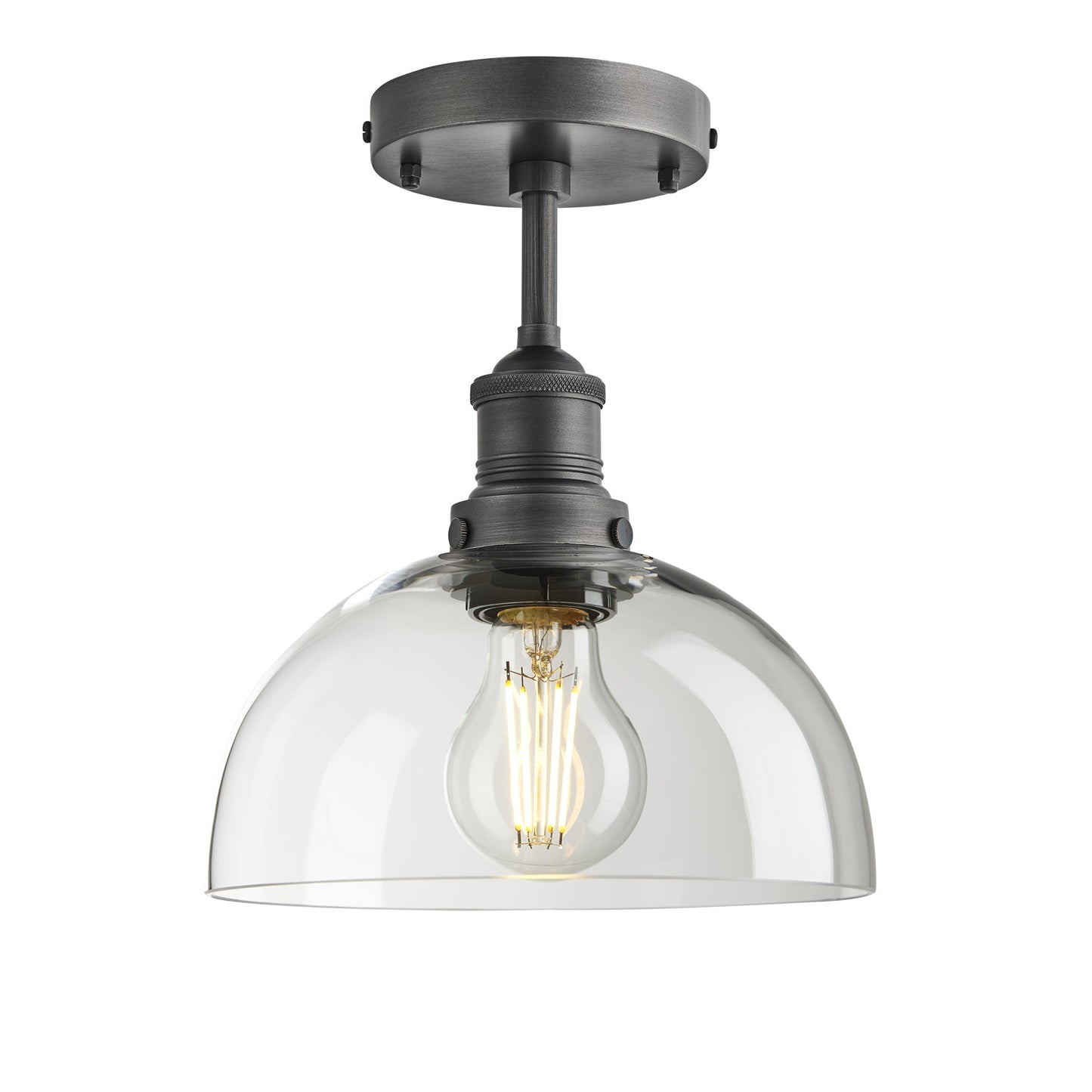 Brooklyn Glass Dome Flush Mount - 8 Inch, Product Shot