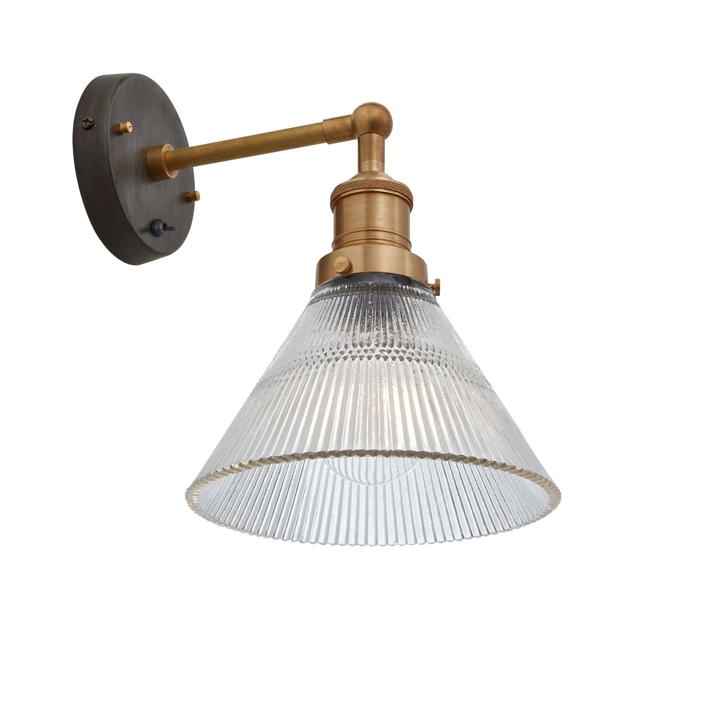 Brooklyn Glass Funnel Wall Light - 7 Inch, Product Shot