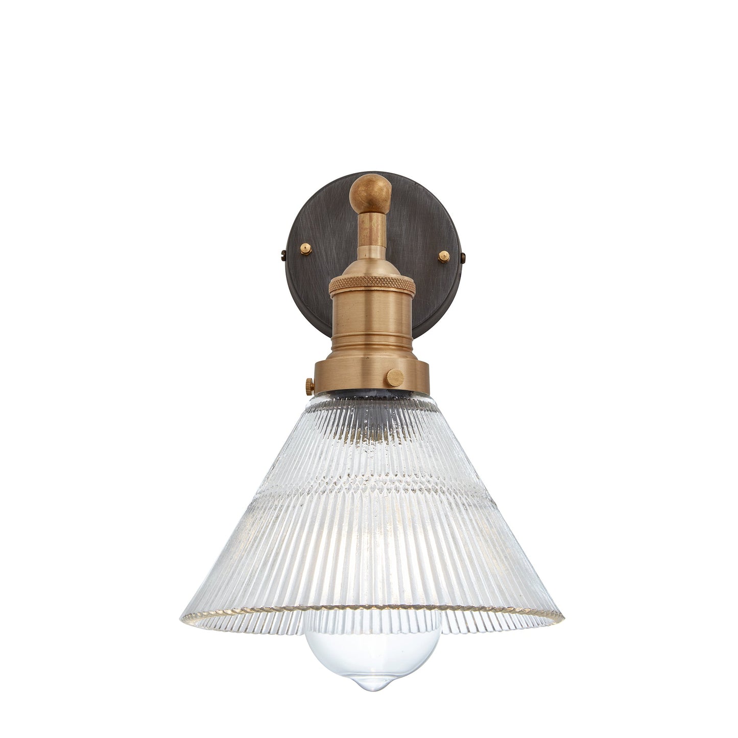 Brooklyn Glass Funnel Wall Light - 7 Inch, Product Shot