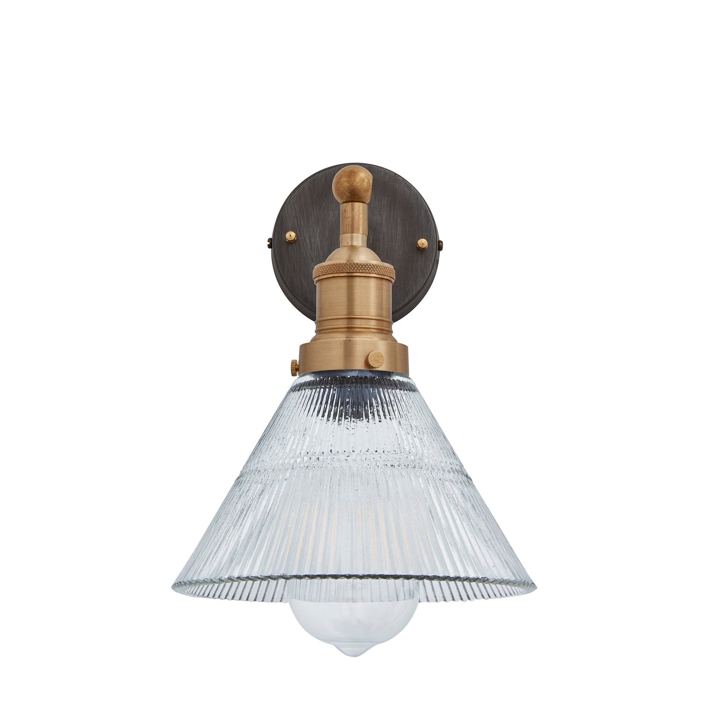 Brooklyn Glass Funnel Wall Light - 7 Inch, Product Shot