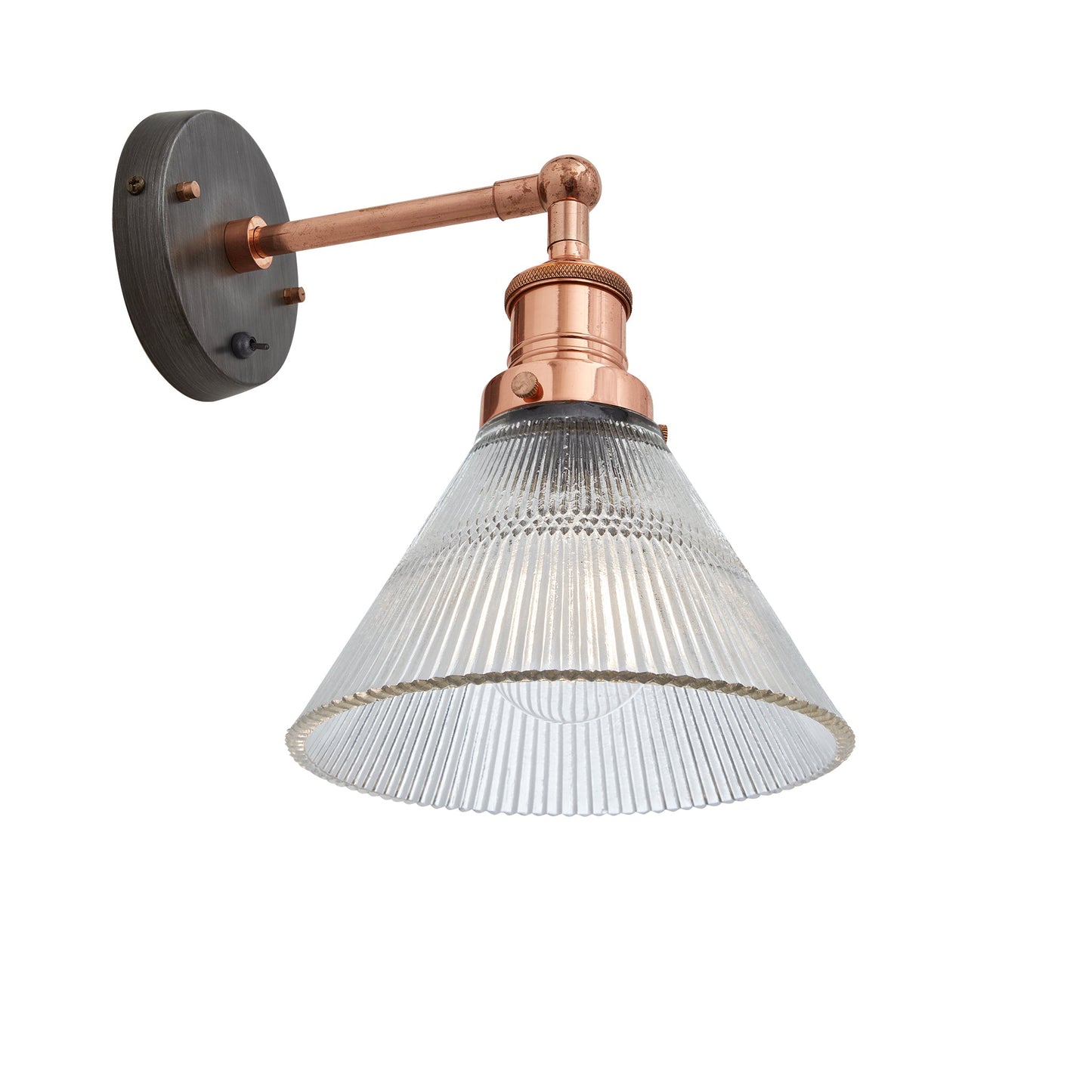 Brooklyn Glass Funnel Wall Light - 7 Inch, Product Shot