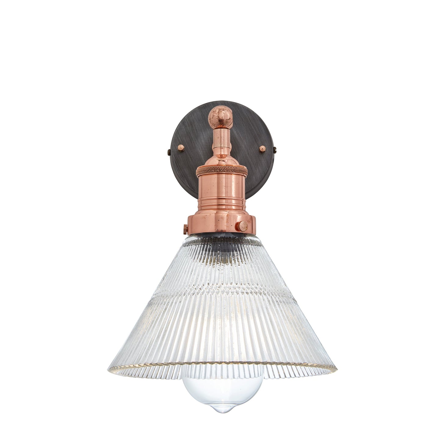 Brooklyn Glass Funnel Wall Light - 7 Inch, Product Shot
