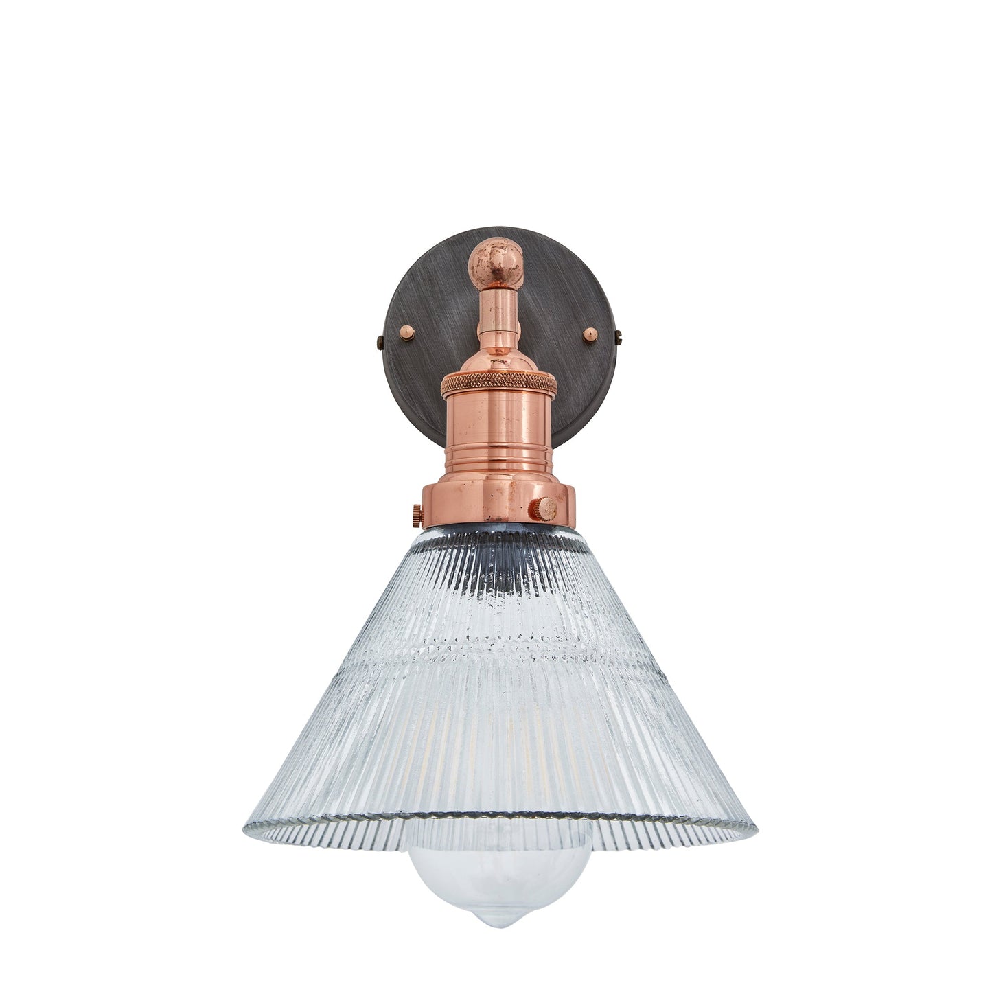 Brooklyn Glass Funnel Wall Light - 7 Inch, Product Shot