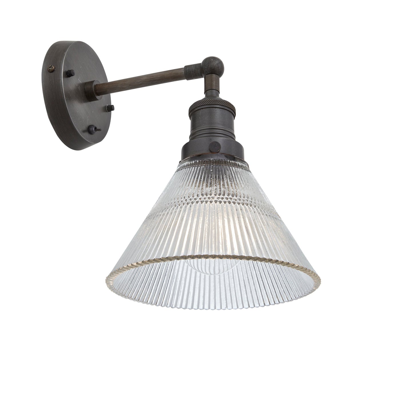Brooklyn Glass Funnel Wall Light - 7 Inch, Product Shot
