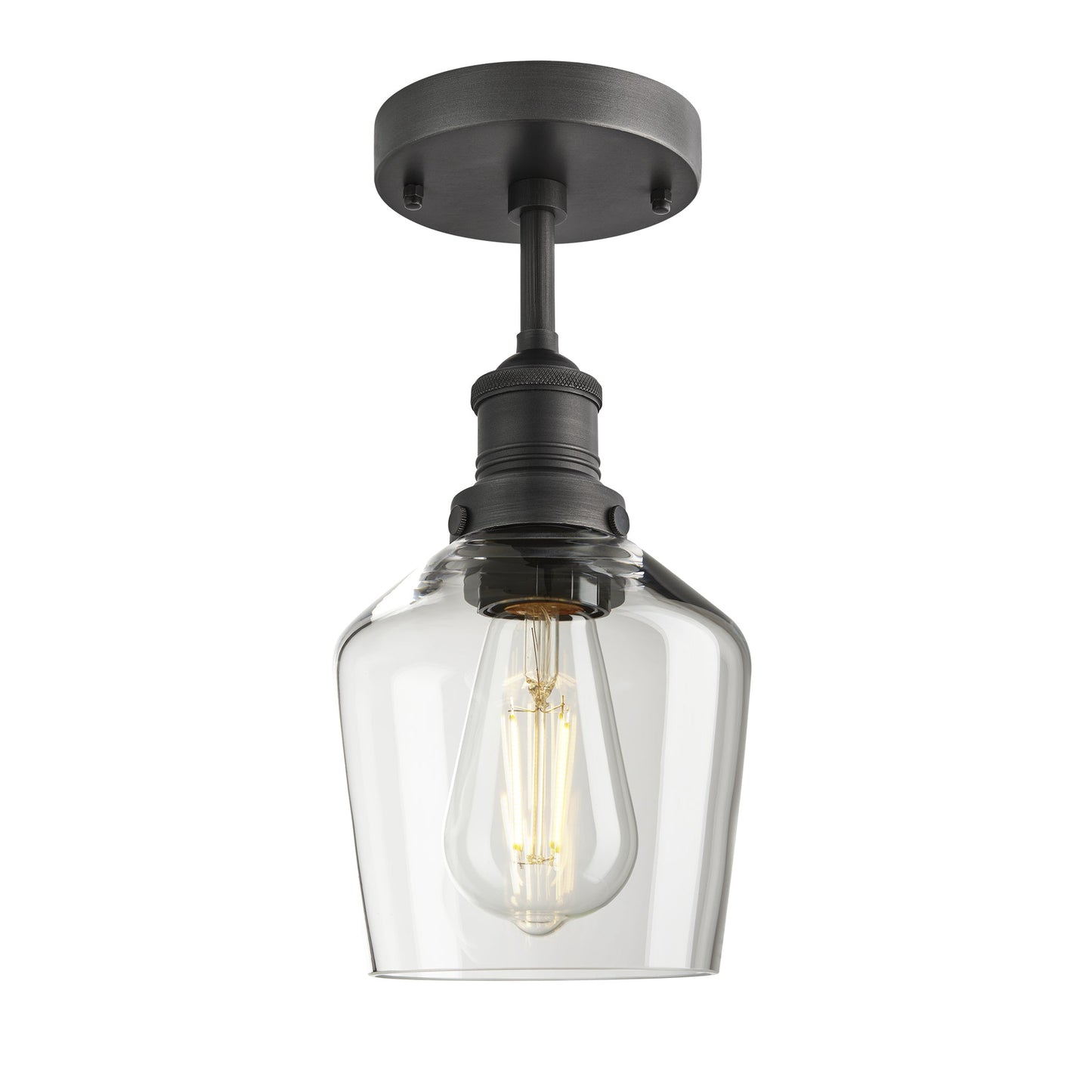 Brooklyn Glass Schoolhouse Flush Mount - 5.5 Inch , Product Shot