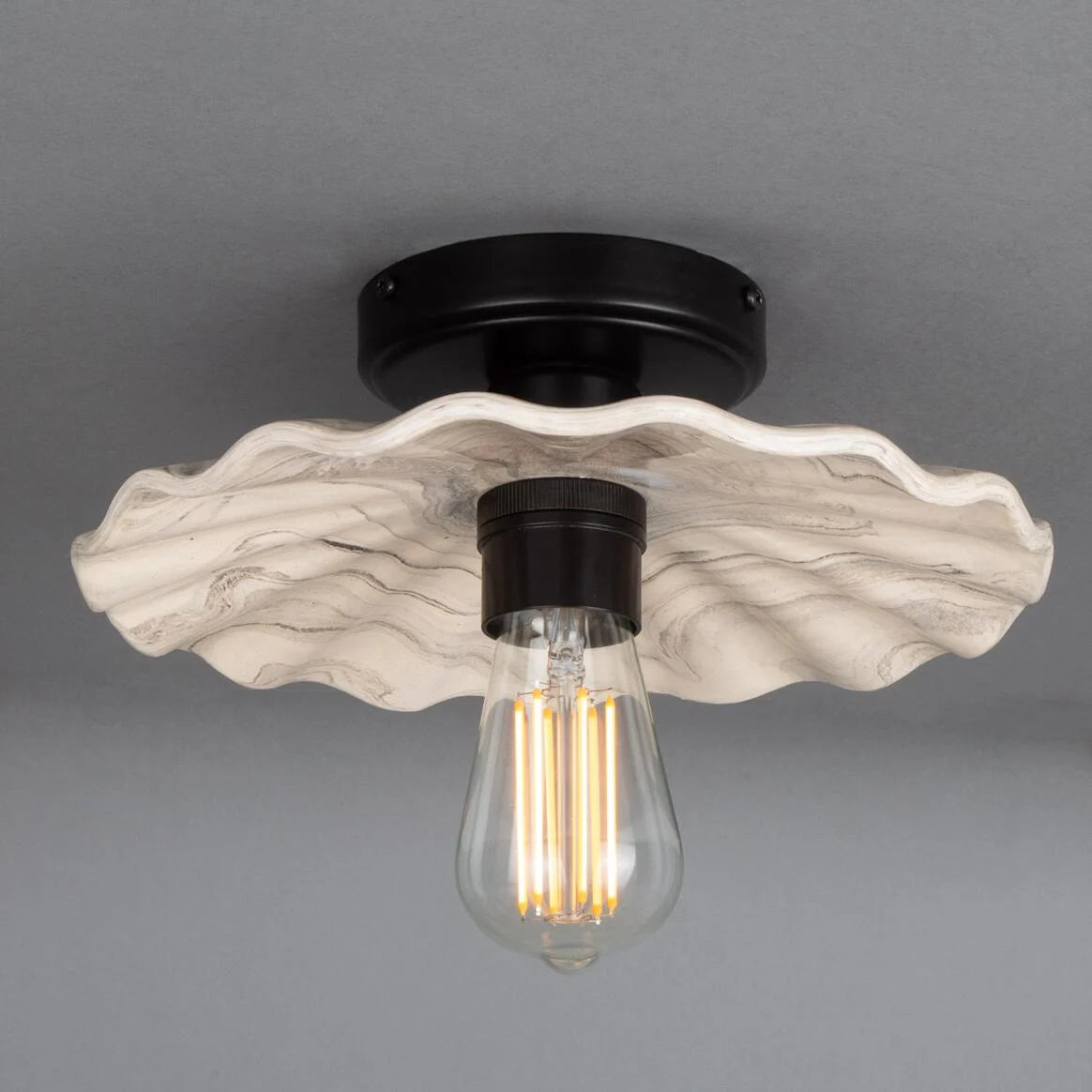 Kapok Marbled Ceramic Ceiling Light 27cm