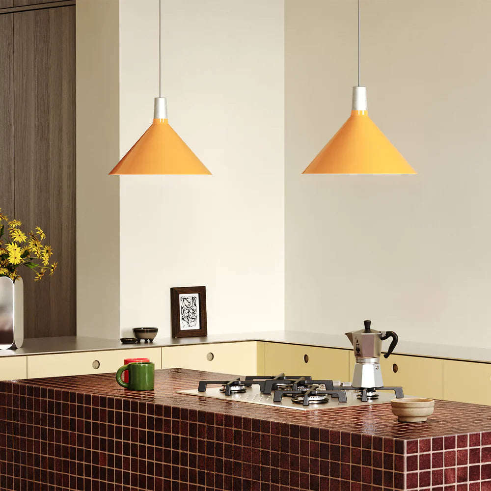 Bower Pendant Medium with Sphere IV Yellow Lifestyle 2