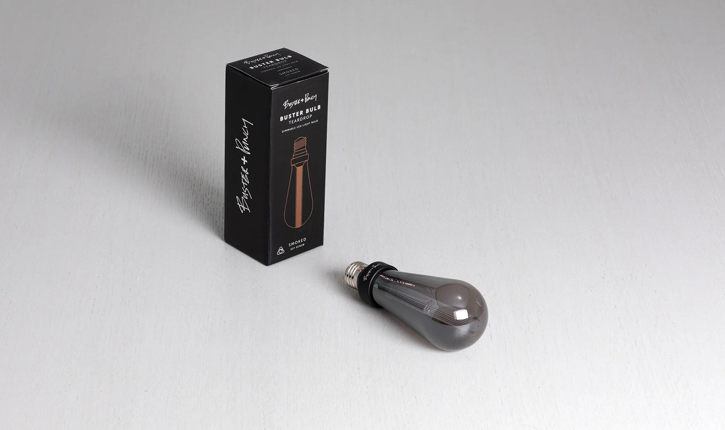 Buster Bulb smoked bronze packaging