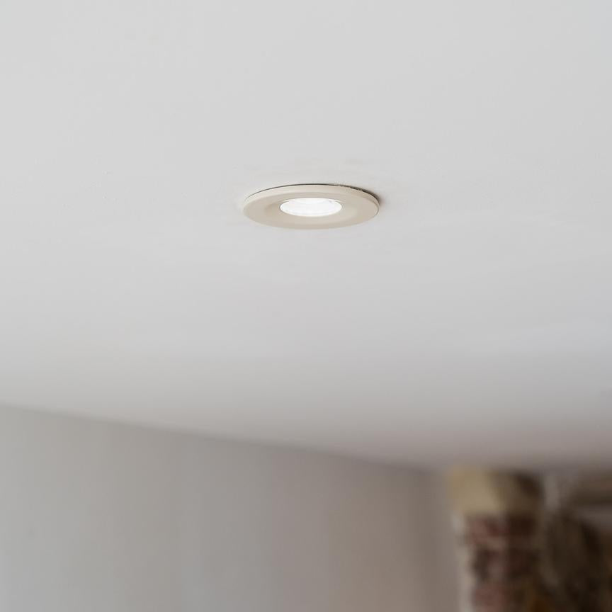 Soho Lighting Cream LED Downlights, Fire Rated, Fixed, IP65, CCT Switch, High CRI, Dimmable