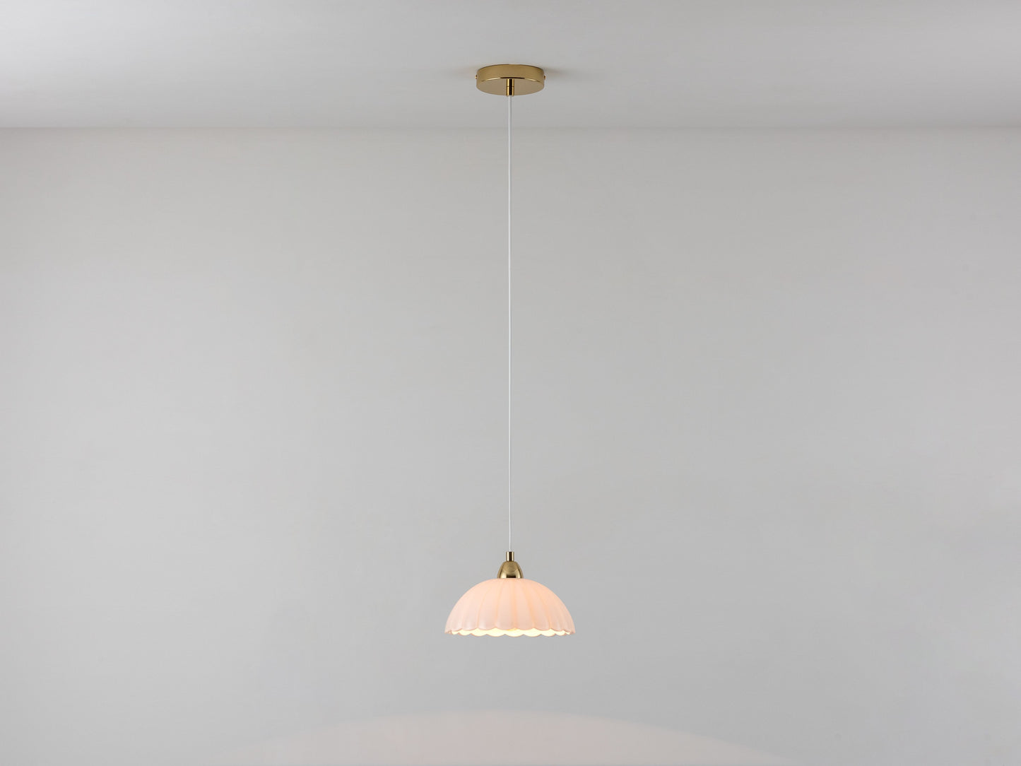 Flower Glass Pendant Ceiling Light, front on