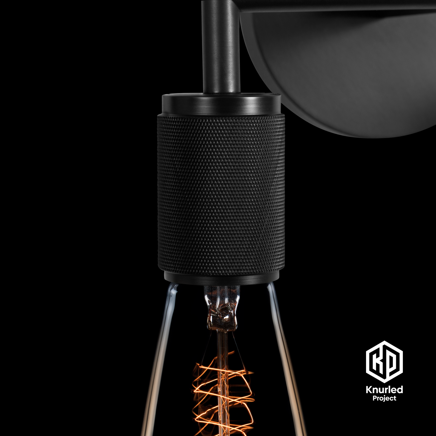 Matte Black Double Wall Light product shot