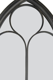 Elegant Black Somerley Chapel Arch Garden Reflection Mirror 112 x 61 CM-3
