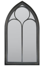Elegant Black Somerley Chapel Arch Garden Reflection Mirror 112 x 61 CM-4