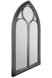 Elegant Black Somerley Chapel Arch Garden Reflection Mirror 112 x 61 CM-6