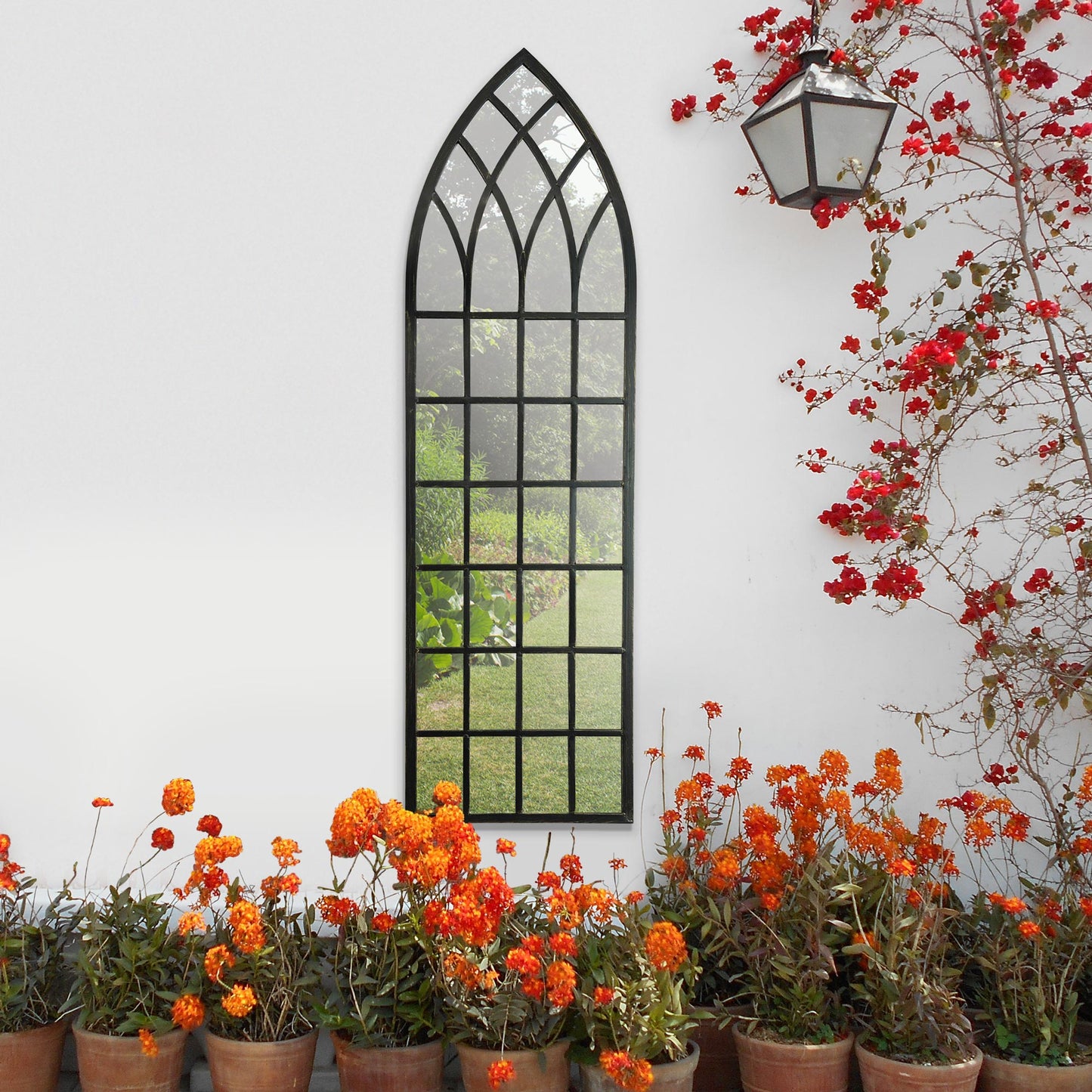 Somerley Large Rustic Garden Arch Mirror - 140 x 40.5 CM-7