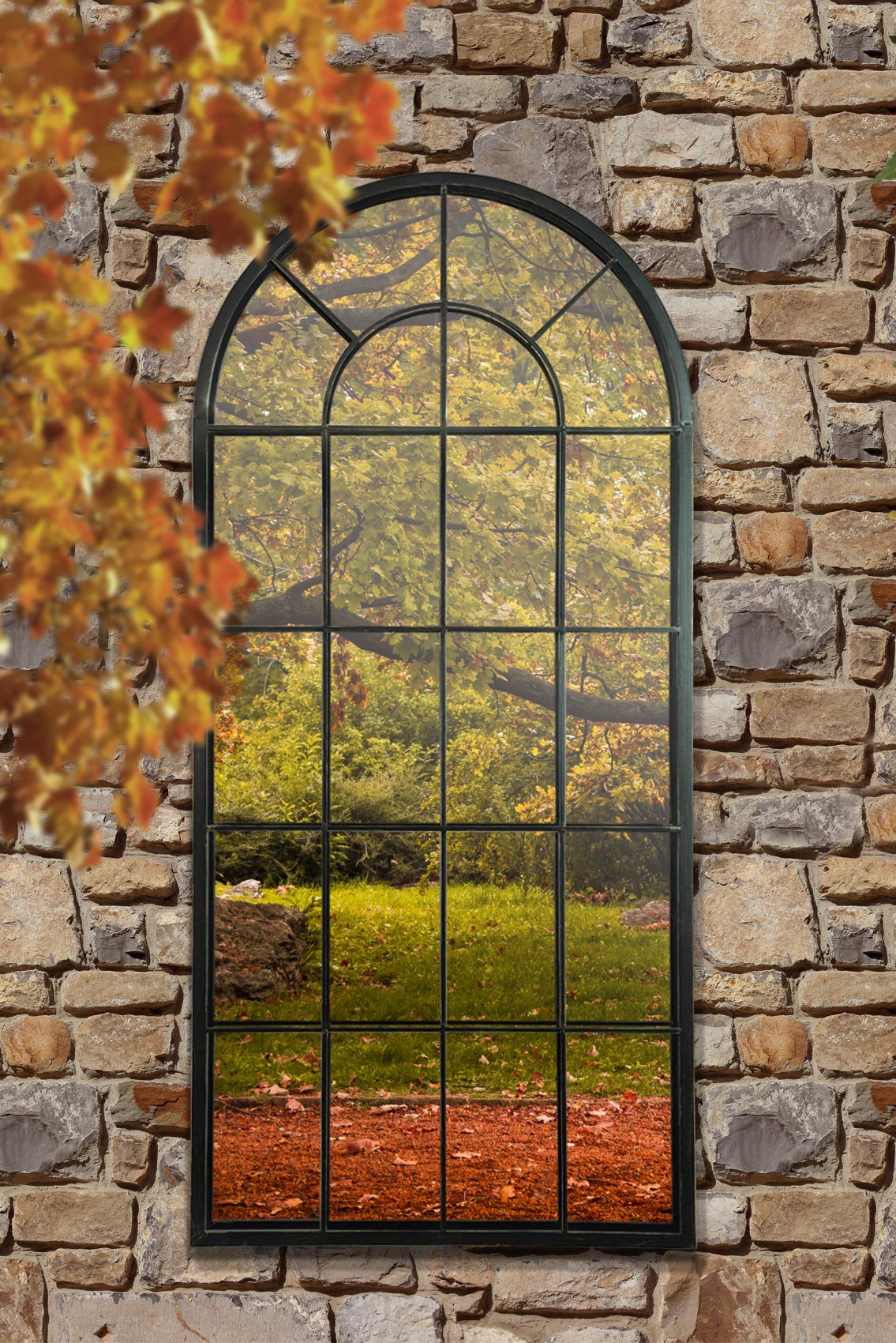Somerley Country Style Oversized Garden Mirror 140 x 65 CM-3