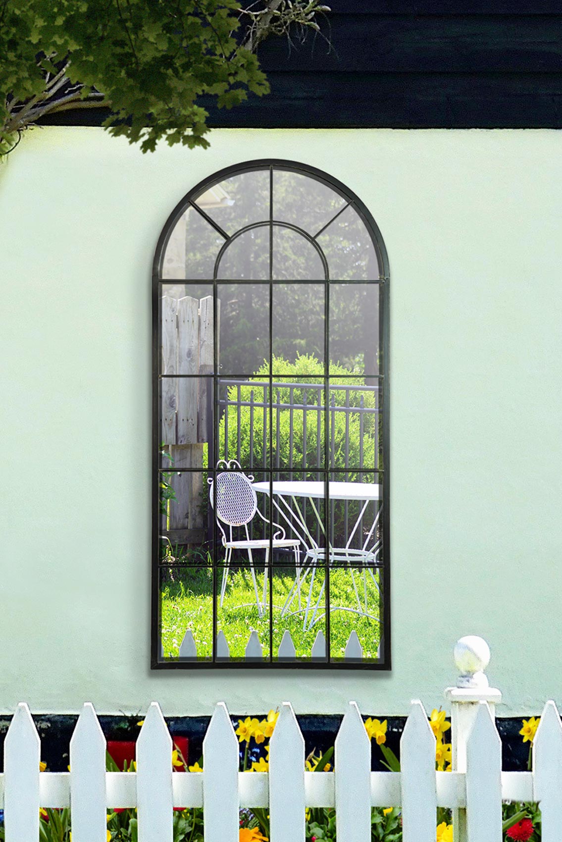 Somerley Country Style Oversized Garden Mirror 140 x 65 CM-5