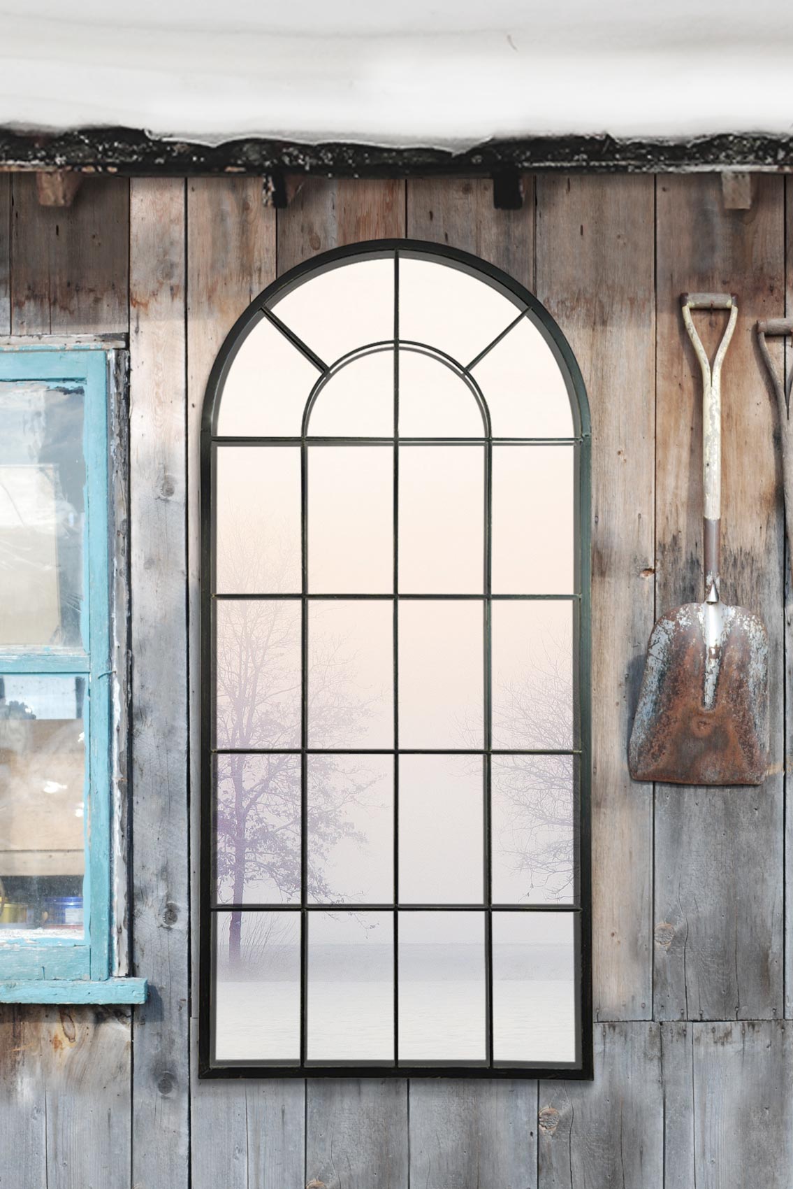 Somerley Country Style Oversized Garden Mirror 140 x 65 CM-7