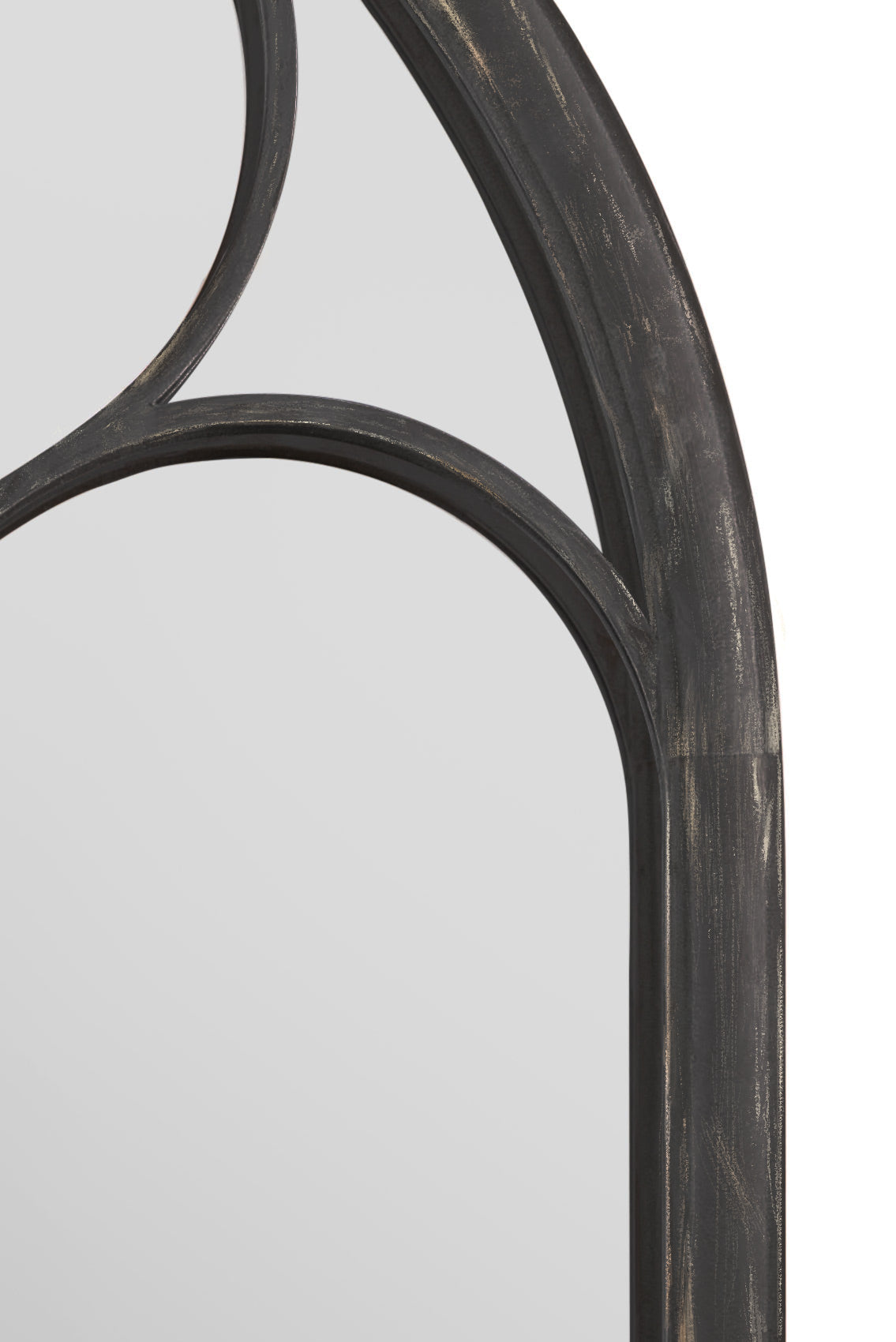 Somerley Chapel Arch Oversized Black Outdoor Mirror 150 x 81 CM-3
