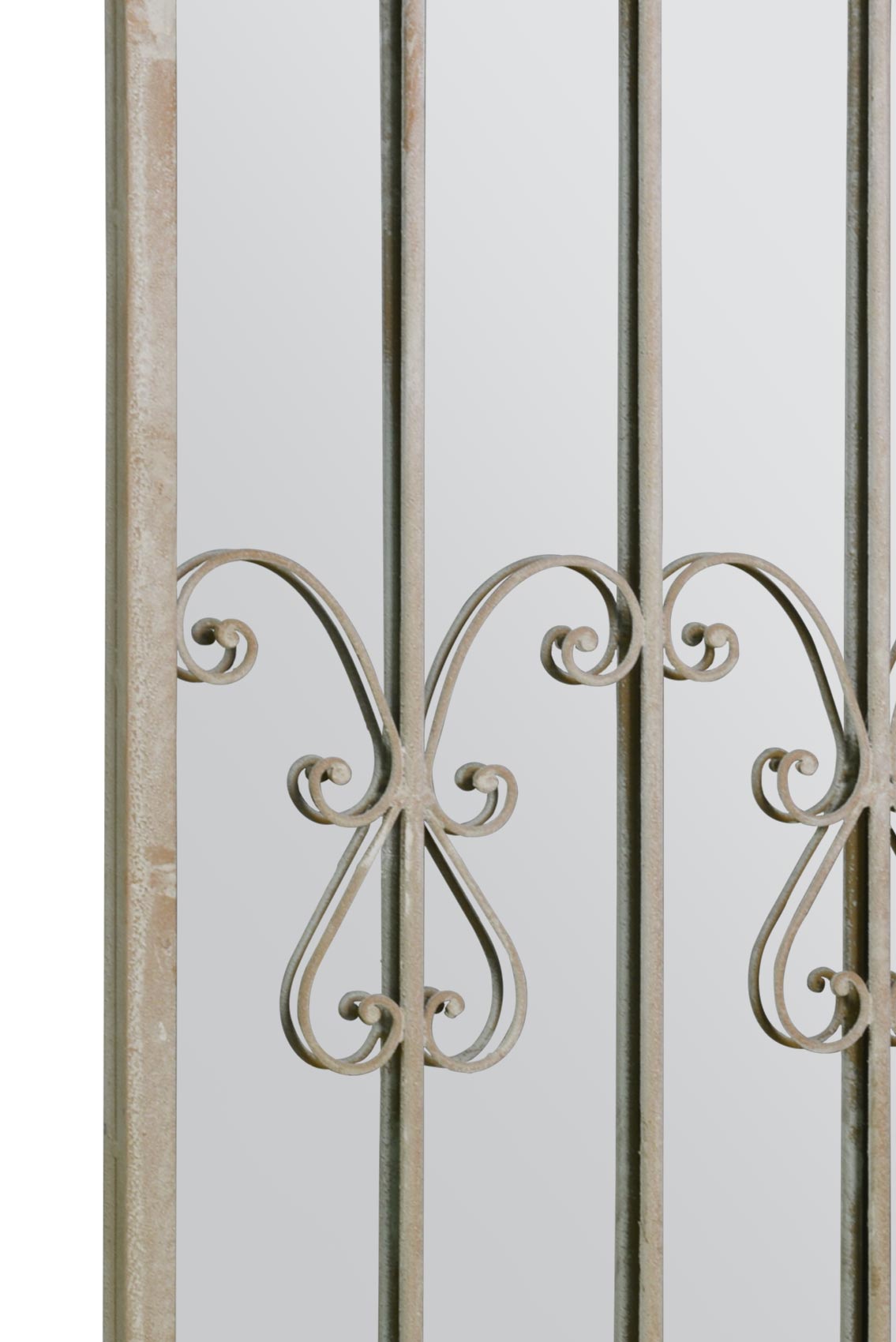 Somerley Large Stone-Colored Garden Mirror with Gothic Arch Design - 140 x 65 CM-5
