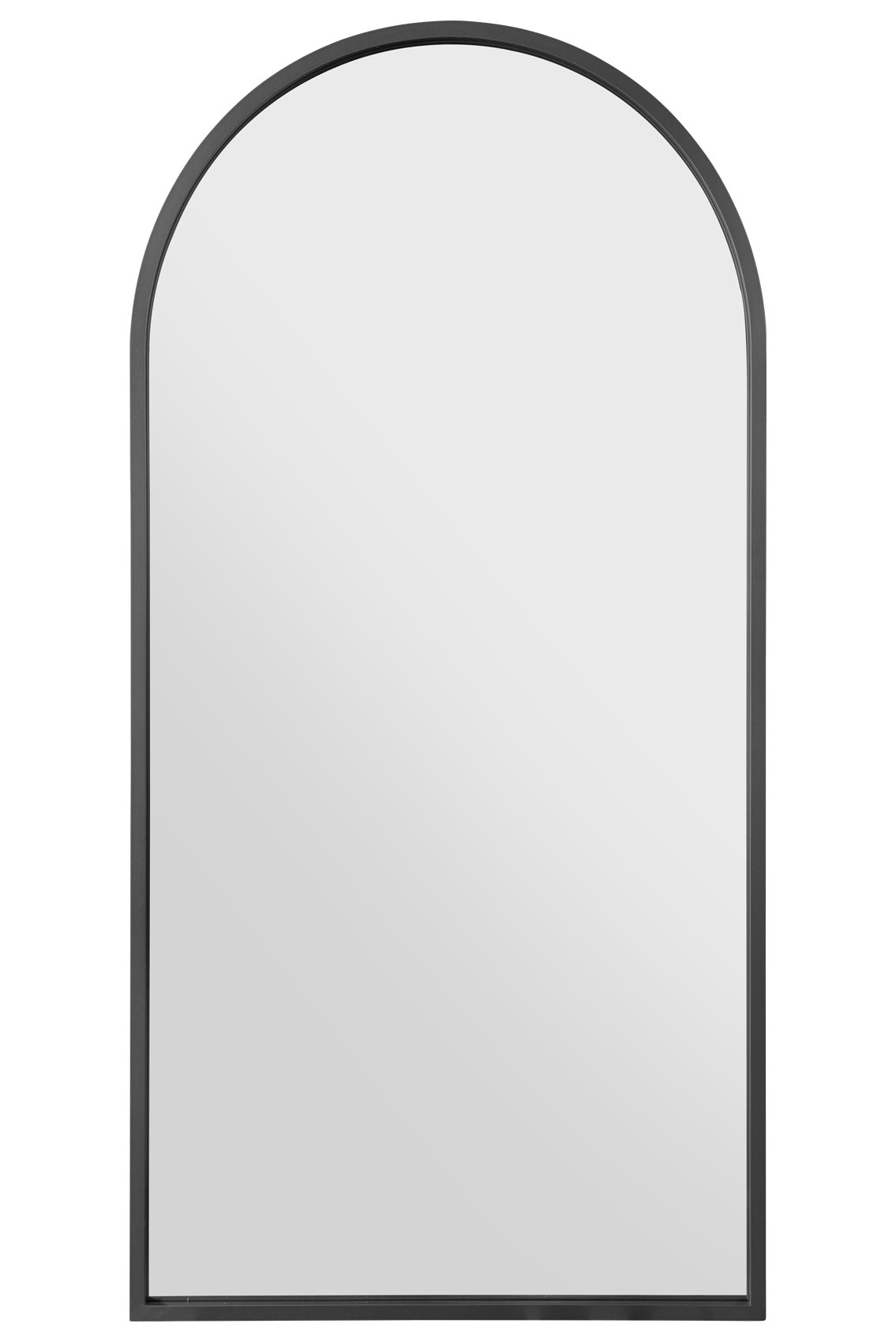 The Arched Elegance - 63" X 31" (160CM X 80CM) Black Metal Framed Garden Wall Mirror-2