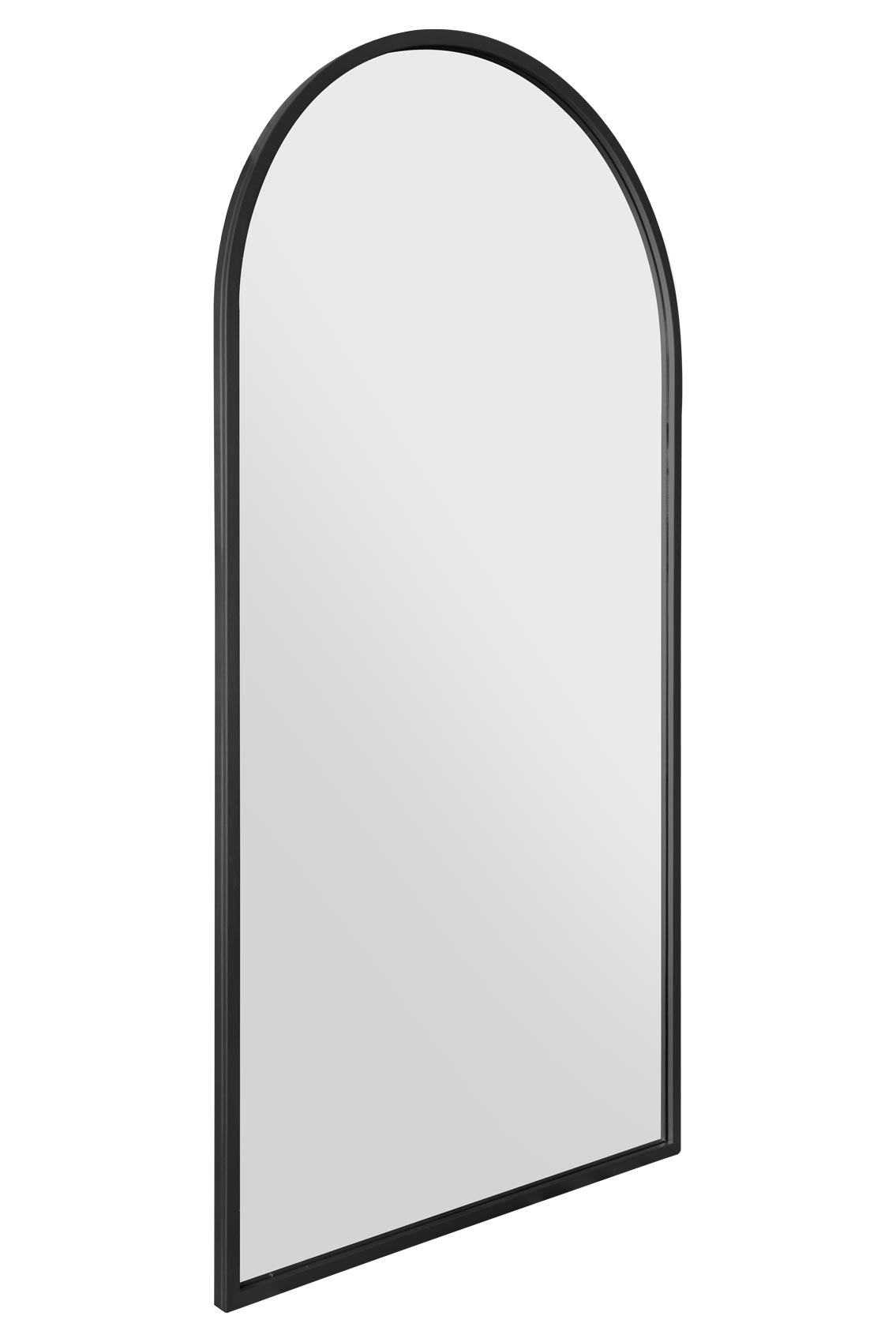 The Arched Elegance - 63" X 31" (160CM X 80CM) Black Metal Framed Garden Wall Mirror-3