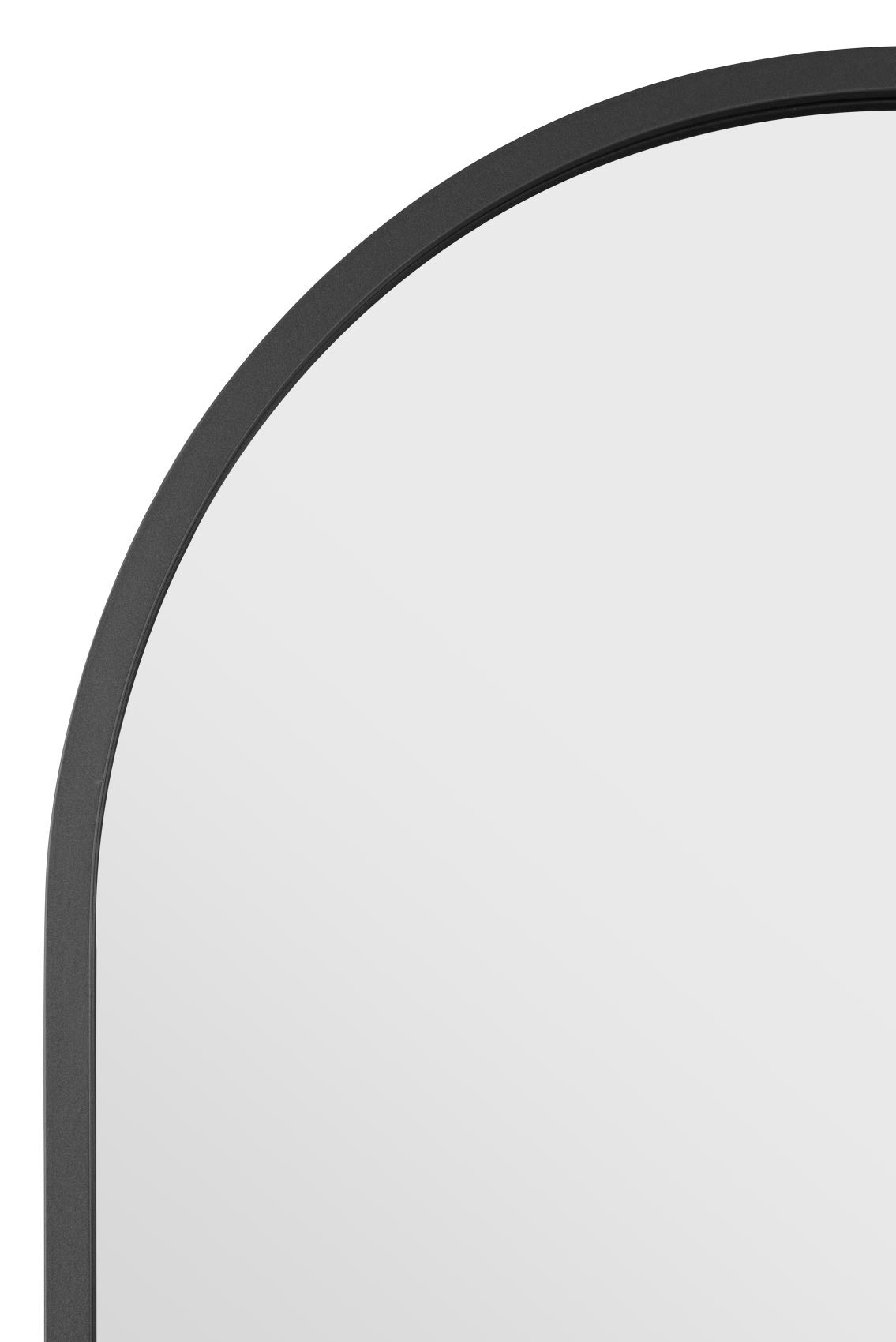 The Arched Elegance - 63" X 31" (160CM X 80CM) Black Metal Framed Garden Wall Mirror-4