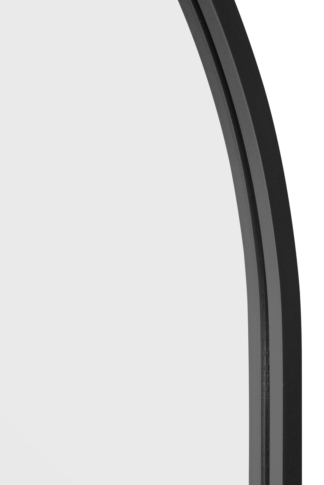 The Arched Elegance - 63" X 31" (160CM X 80CM) Black Metal Framed Garden Wall Mirror-6