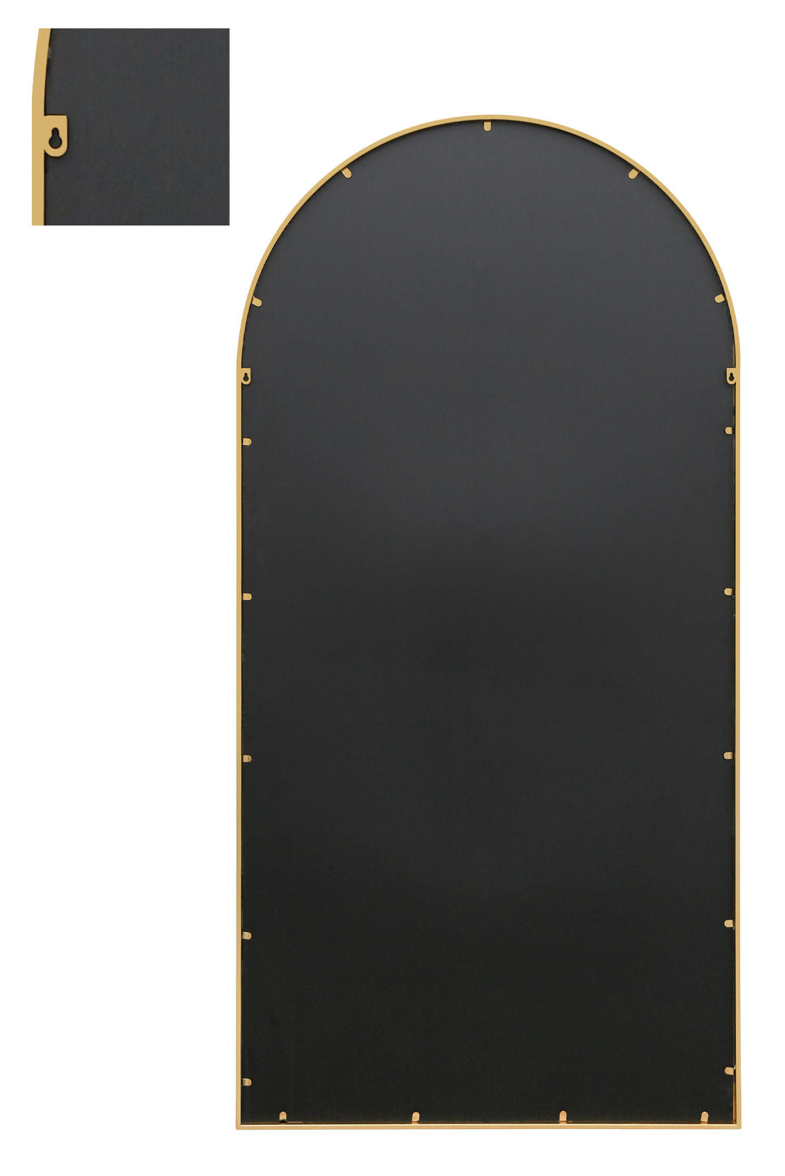 The Elegance - Gold Arched Wall Mirror 79" x 39" (200x100CM)-6