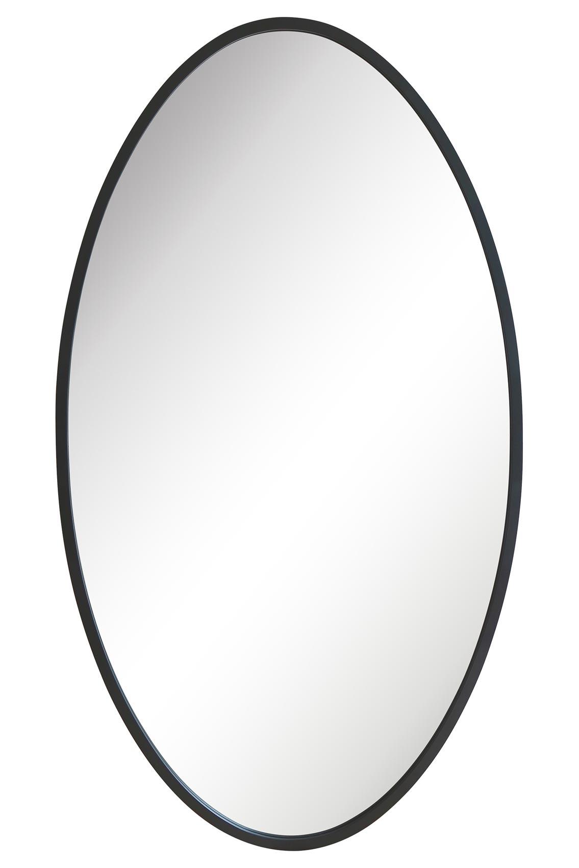 Oval Garden Wall Mirror with Black Metal Frame - 71" x 39" (180 x 100CM)-1