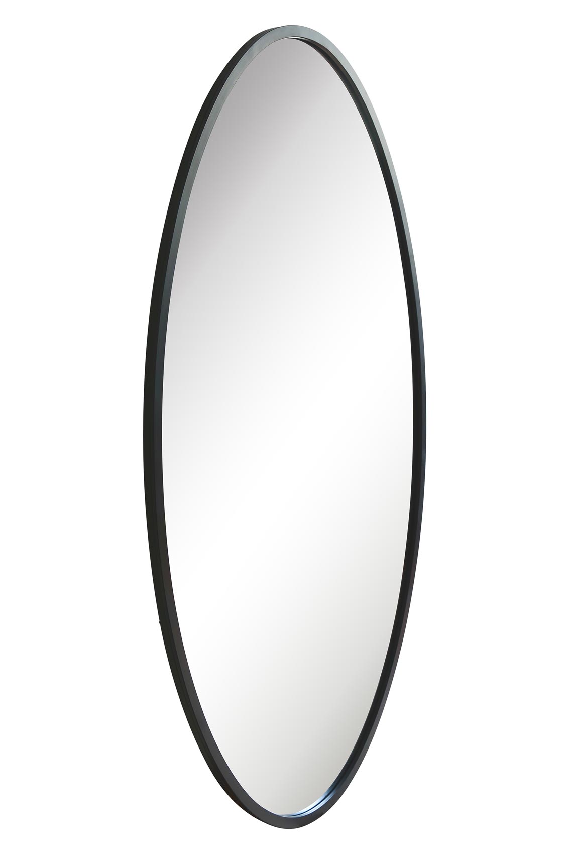 Oval Garden Wall Mirror with Black Metal Frame - 71" x 39" (180 x 100CM)-2