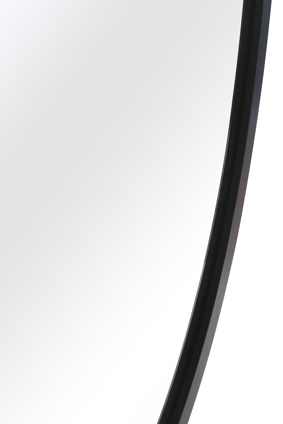 Oval Garden Wall Mirror with Black Metal Frame - 71" x 39" (180 x 100CM)-4