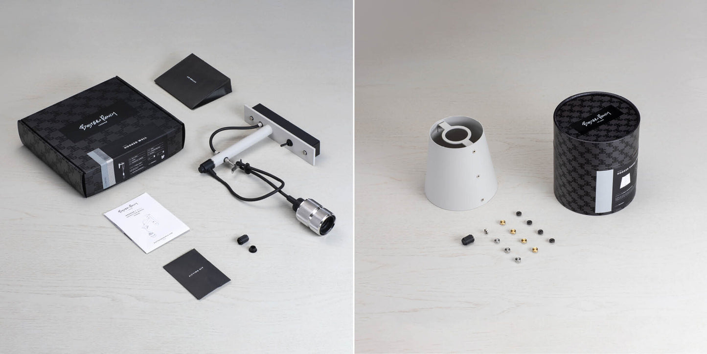 Hooked Wall/ Small/ Stone smoked Steel packaging