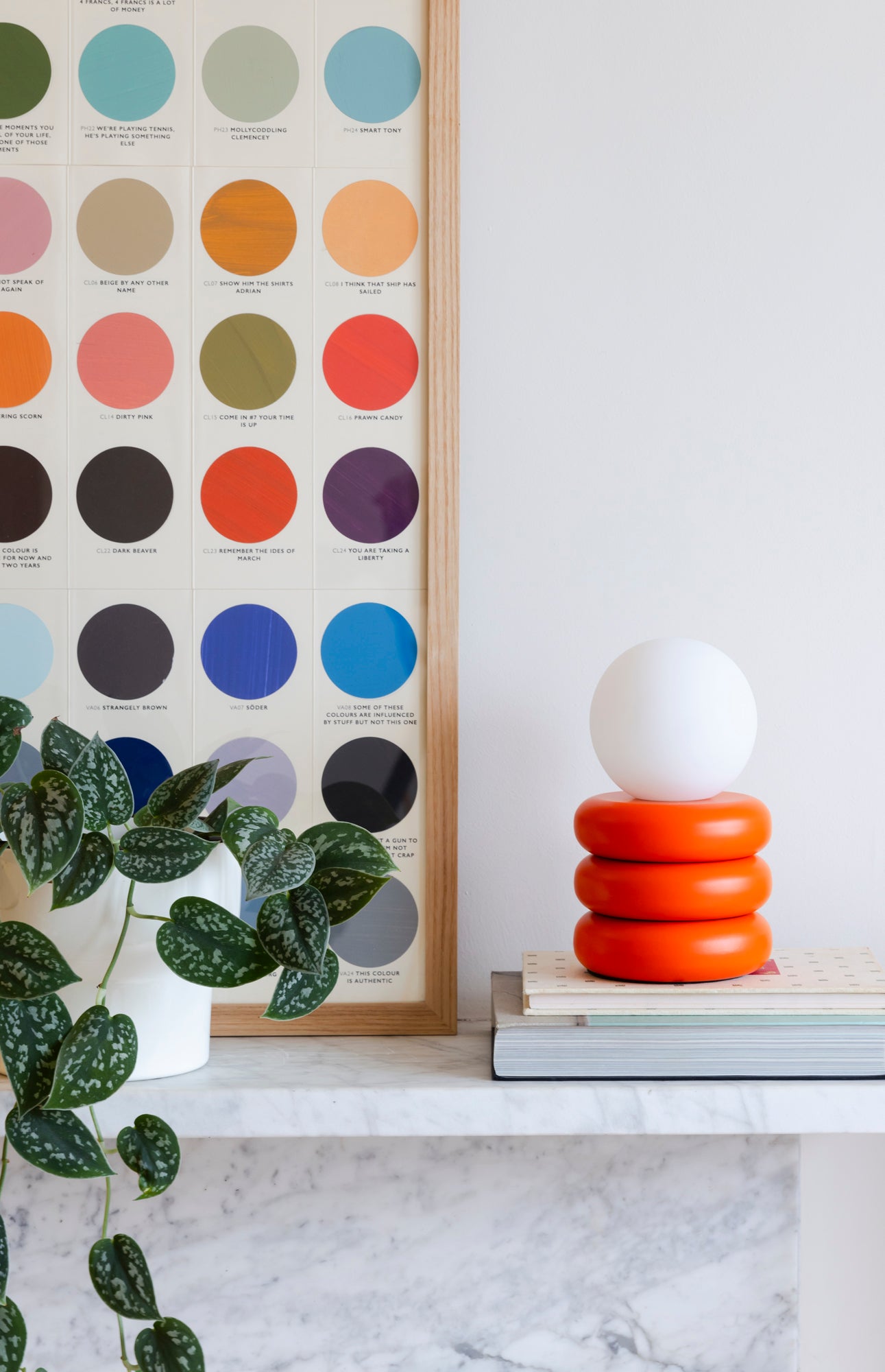 Peel Orange Rechargeable Table Lamp, product shot
