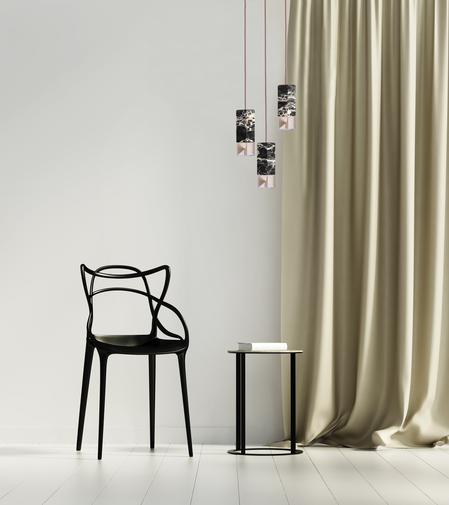 Lamp/ One Black Trio Chandelier lifestyle picture