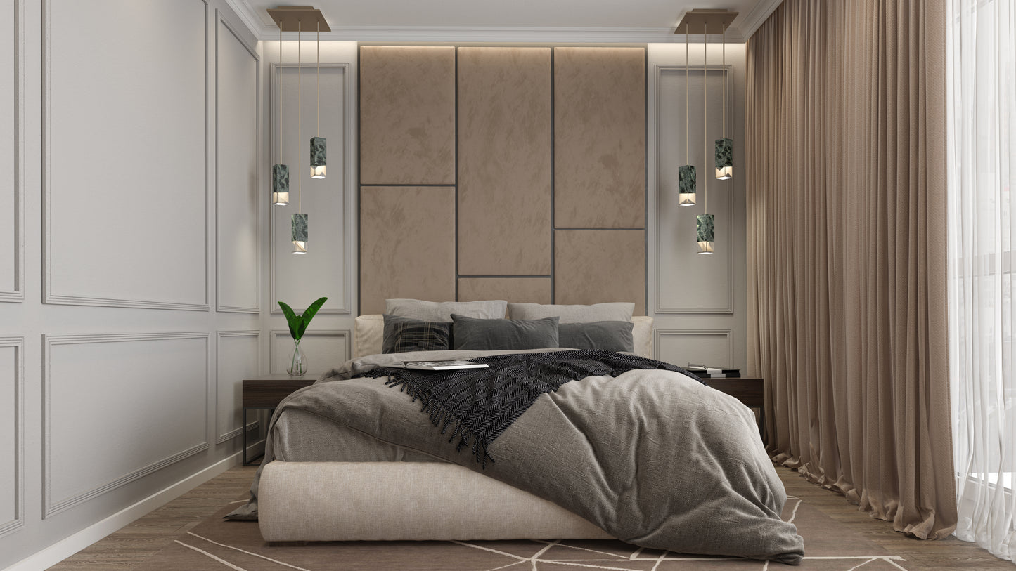 Lamp/ One Green Trio Chandelier lifestyle one