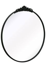 Regal Reflection - 39" X 39" (100x100CM) Black Metal Round Wall Mirror-3