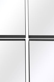The Four-Piece Black XL Round Metal Wall Mirror - 70" X 70" (180 x 180CM)-5
