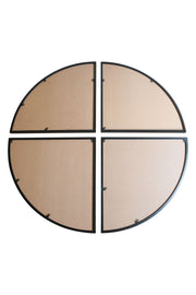 The Four-Piece Black XL Round Metal Wall Mirror - 70" X 70" (180 x 180CM)-6