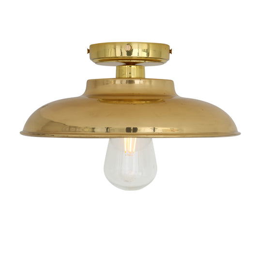 Darya Industrial Brass Ceiling Light IP65 Product Shot