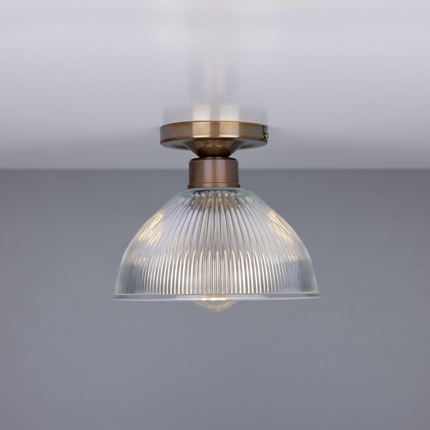 Erbil Prismatic Glass Flush Ceiling Light 19cm Product Shot