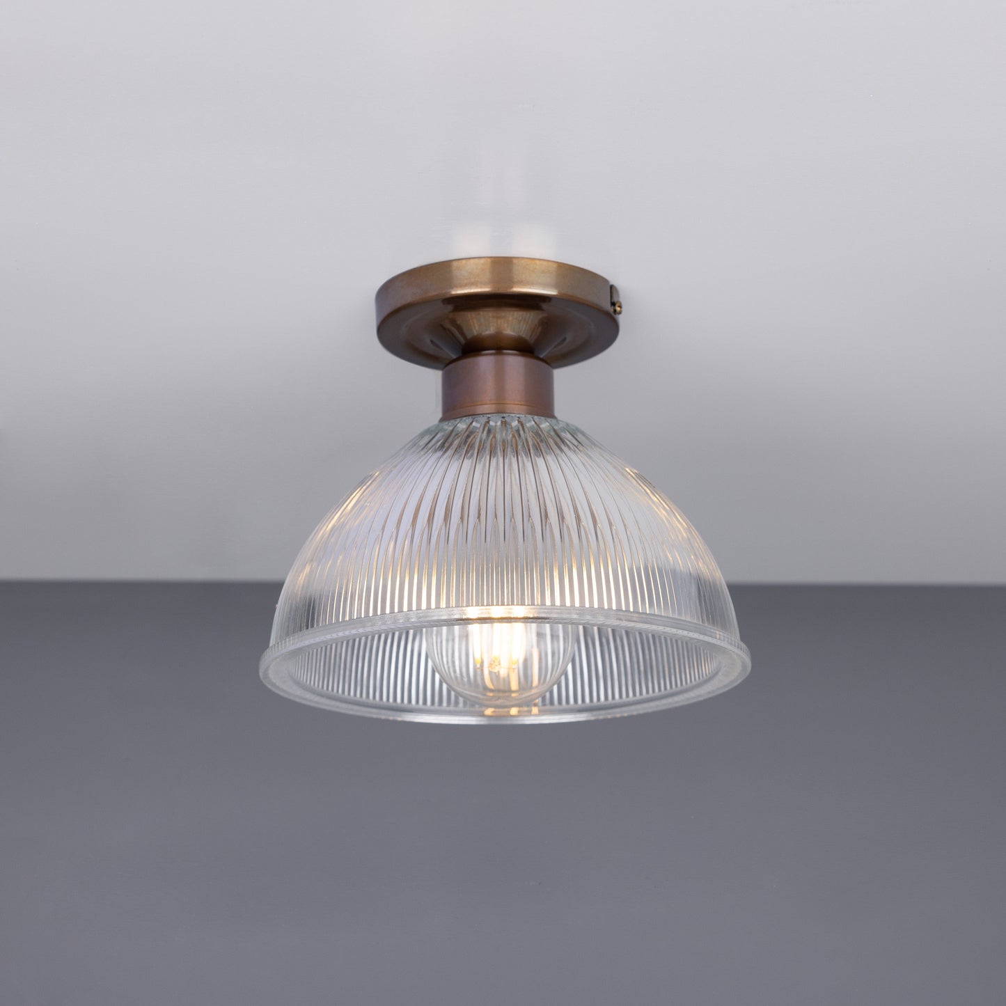 Erbil Prismatic Glass Flush Ceiling Light 19cm Product Shot