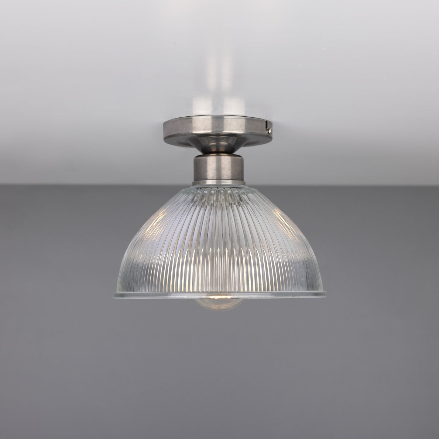 Erbil Prismatic Glass Flush Ceiling Light 19cm Product Shot