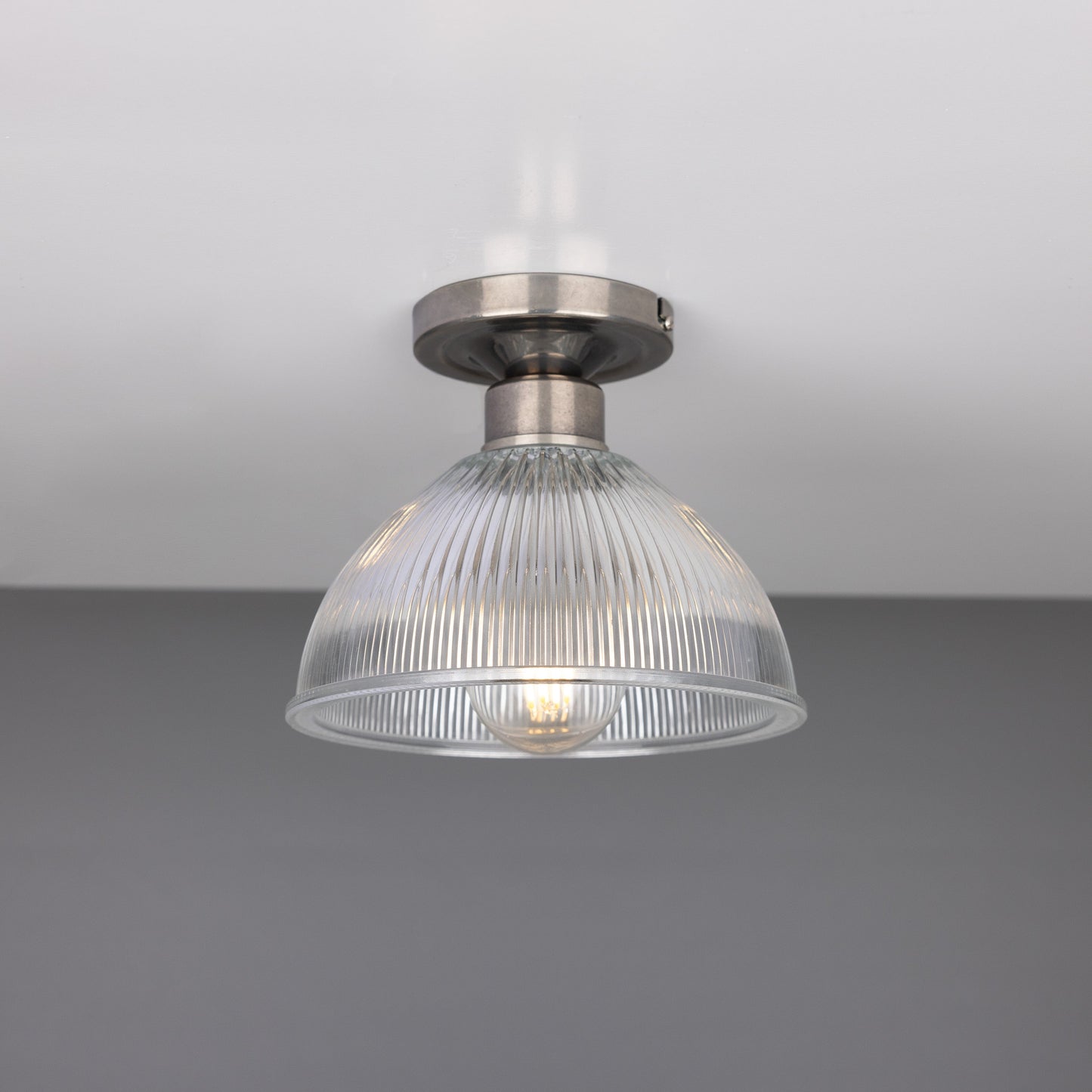 Erbil Prismatic Glass Flush Ceiling Light 19cm Product Shot