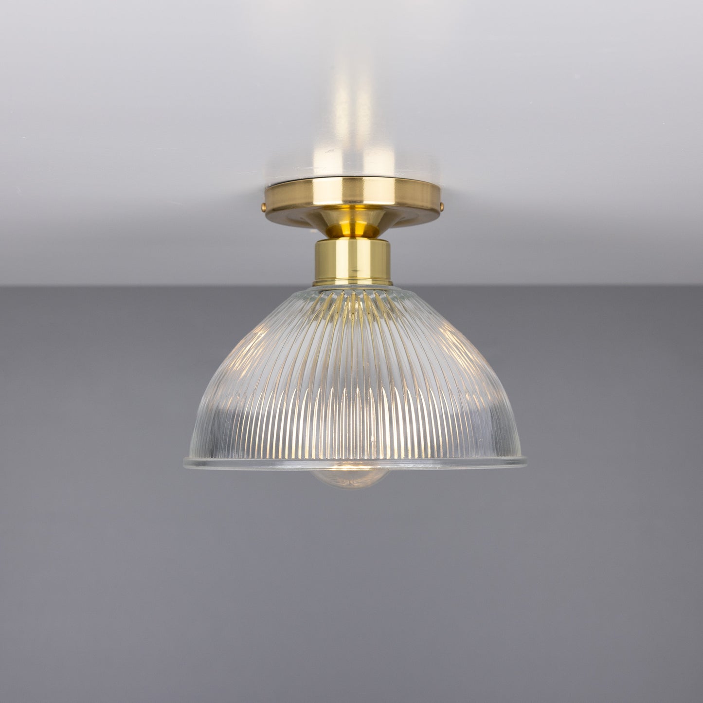 Erbil Prismatic Glass Flush Ceiling Light 19cm Product Shot