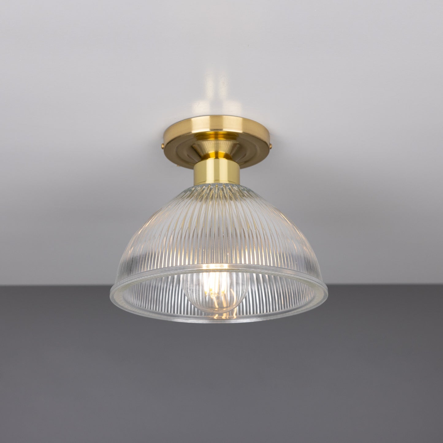 Erbil Prismatic Glass Flush Ceiling Light 19cm Product Shot