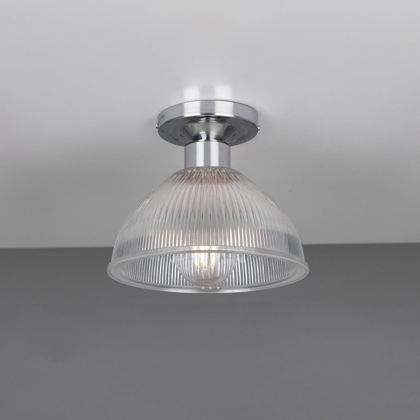 Erbil Prismatic Glass Flush Ceiling Light 19cm Product Shot