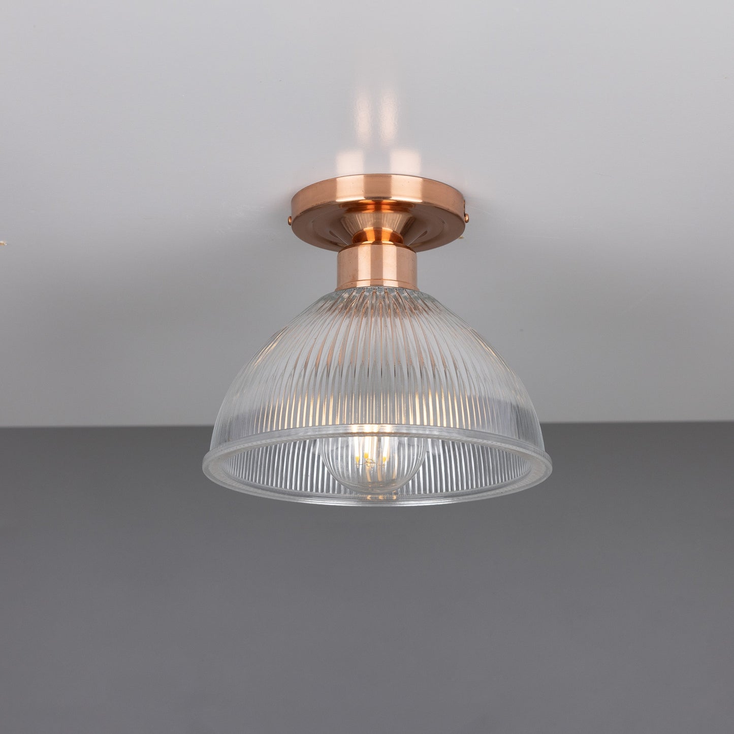 Erbil Prismatic Glass Flush Ceiling Light 19cm Product Shot