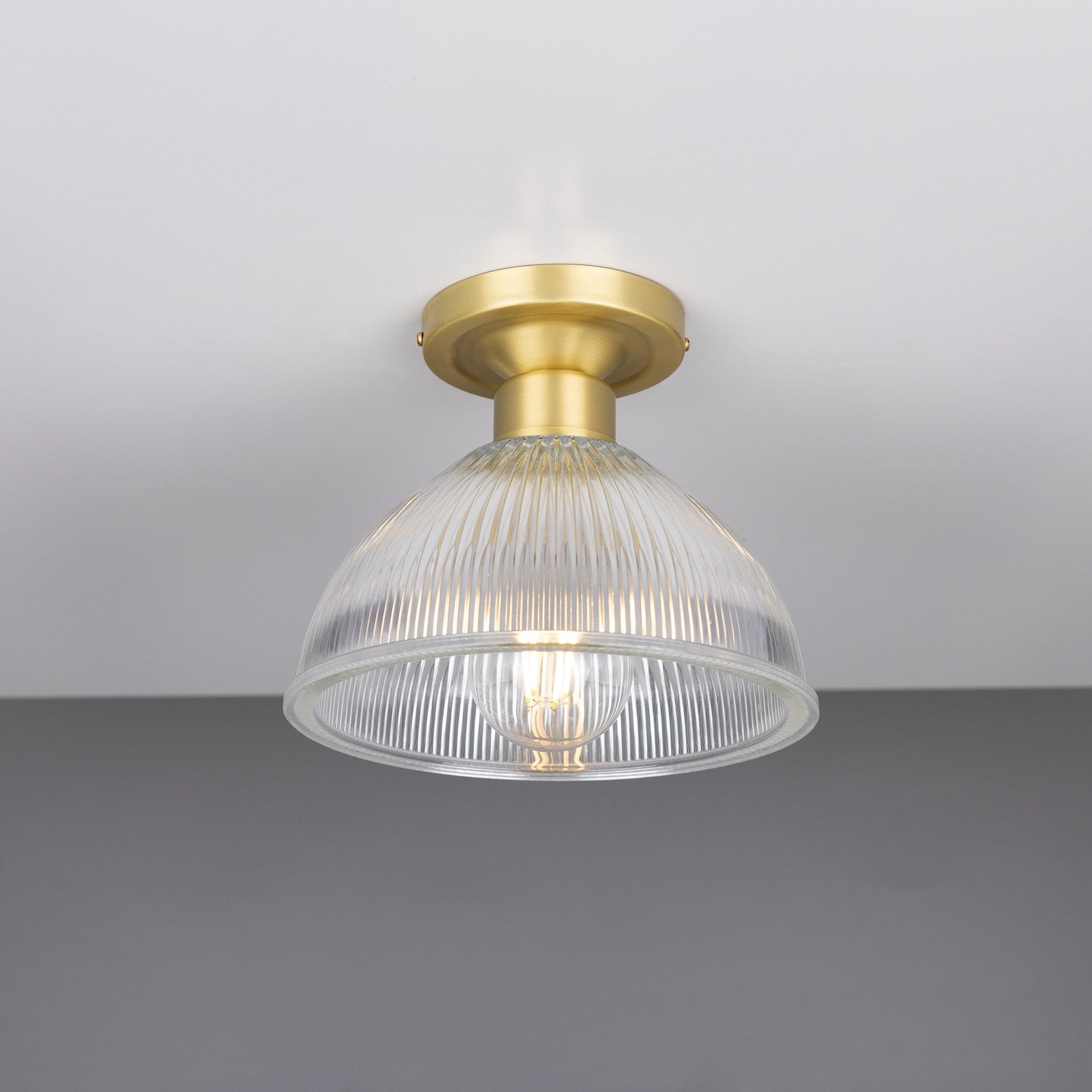 Erbil Prismatic Glass Flush Ceiling Light 19cm Product Shot