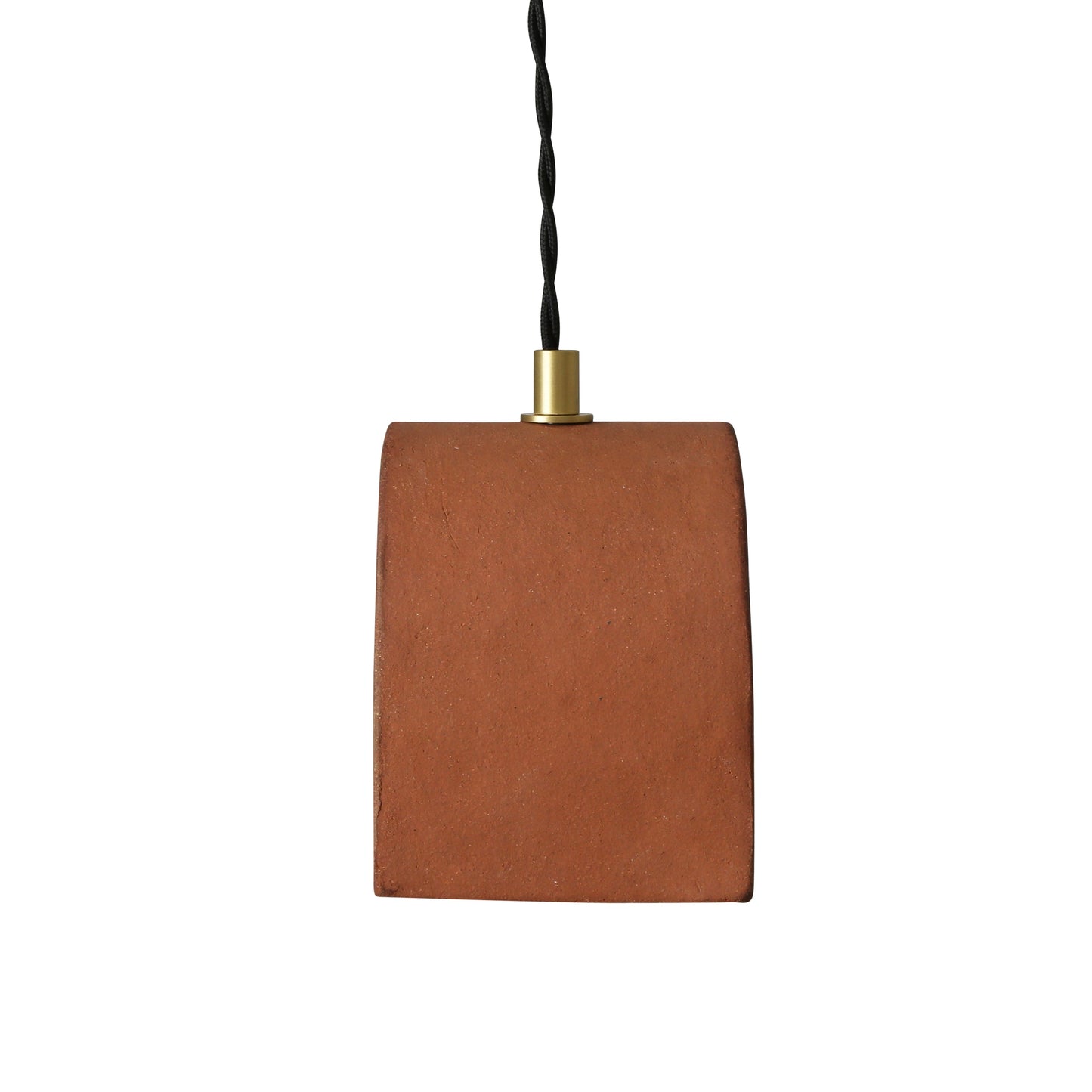 Tansy Minimalist Organic Ceramic Pendant, Red Iron Product Shot